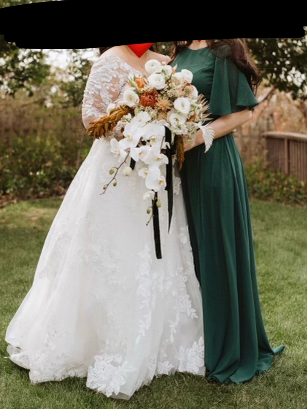 Dear Cleo Daisy bridesmaid Maxi Dress with Flutter Sleeves in Pine Green